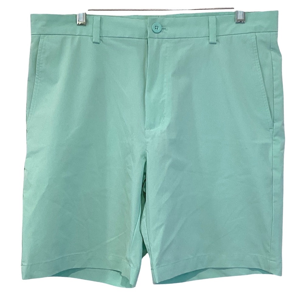 Vineyard Vines Performance Breaker Shorts Mint Green Golf Stretch 8" Inseam - 34
